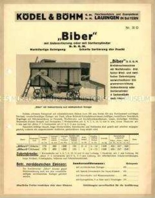 Breitdreschmaschine Typ "Biber"