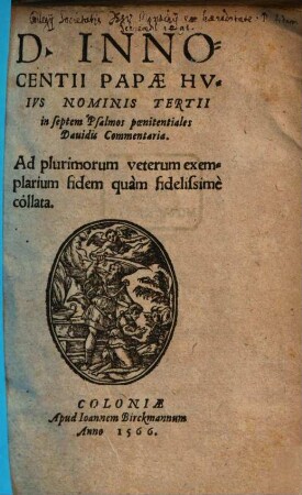 In septem Psalmos Poenitentiales Davidis Commentaria