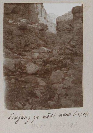 Eingang zu wadi umm barek.