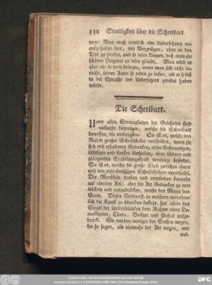 Die Schreibart.