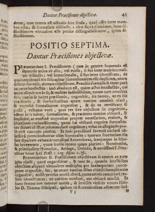 45-55, Positio Septima. Dantur Praecisiones objectivae