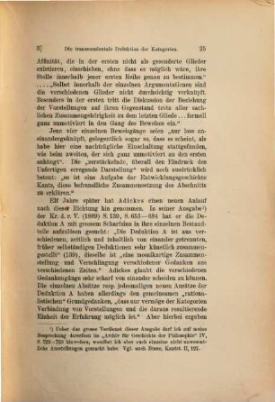 Die transcendentale Deduktion der Kategorien
