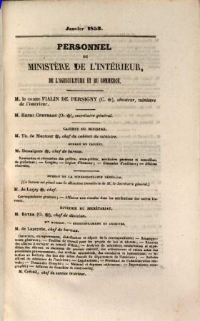 Bulletin du Ministère de l'Agriculture et du Commerce : partie officielle. 16. 1853