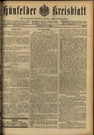 Ausgabe vom Samstag, den 28. Oktober 1916.