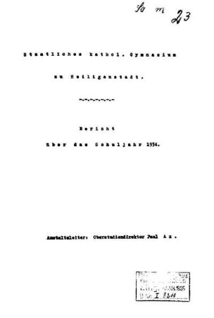 1934/35: Bericht ... - 1934/35