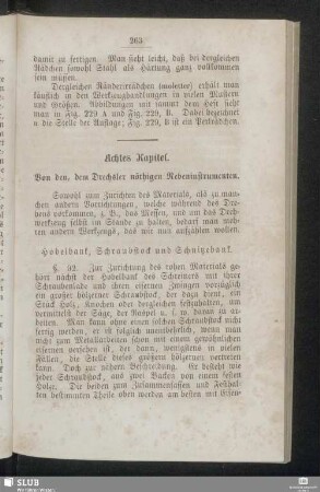 Achtes Kapitel. Von den, dem Drechsler nöthigen Nebeninstrumenten