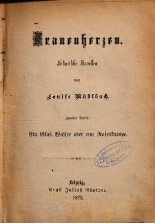 Frauenherzen : Historische Novellen von Louise Mühlbach, 2