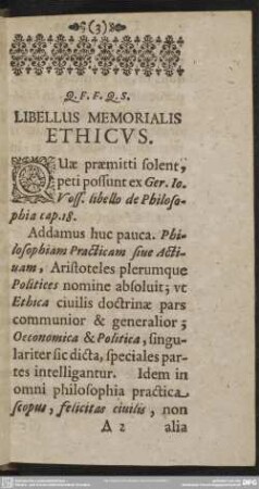 Libellus Memorialis Ethicus