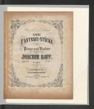 Zwei Fantasie-Stücke für Piano und Violine : op. 58 ; No 1,2