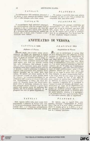 Capitolo XXII: Anfiteatro di Verona / Chapitre XXII: Amphithéâtre de Vérone