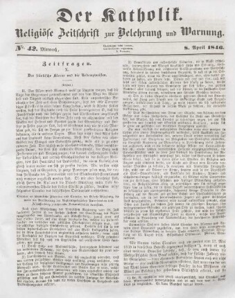 193-195 Zeitfragen : X. Der fränkische Klerus und die Redemptionen (Schluß)