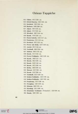 Orient-Teppiche (Nr. 623-677)