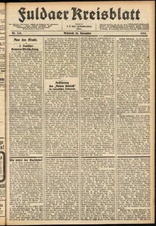 Ausgabe vom Mittwoch, den 12. November 1924.