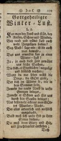 Gottgeheiligte Winter-Luft.