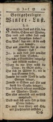 Gottgeheiligte Winter-Luft.