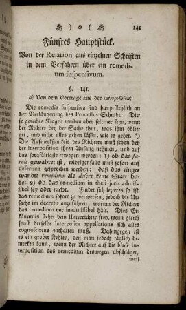 Fünftes Hauptstück. Von der Relation aus einzelnen Schriften ... - Eilftes Hauptstück. Von den Relationen bey actibus voluntaræ Jurisdictionis.
