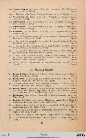II. Moderne Künstler (Nr. 477-562)