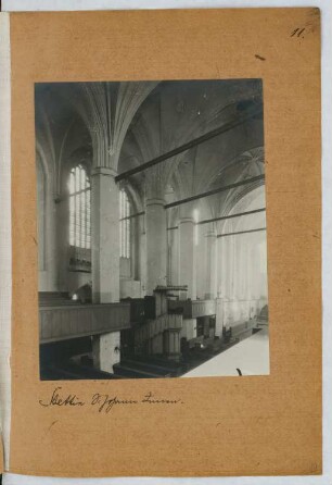 St. Johanneskirche, Stettin: Innenansicht (aus: Skizzen- und Fotoalbum 25)