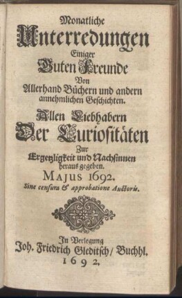 Majus 1692.