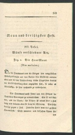 Neun und dreißigster Heft.