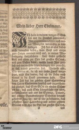 Mein lieber Herr Edelmann,