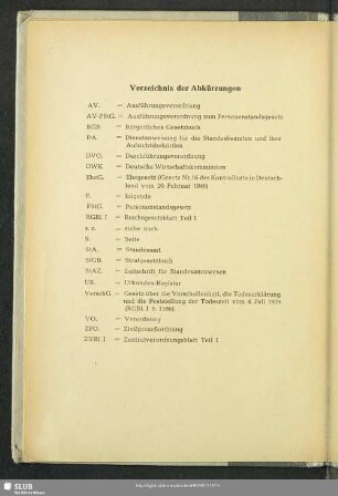 Verzeichnis der Abkürzungen