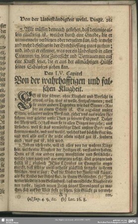 Das LV. Capitel. Von der wahrhafftigen und falschen Klugheit