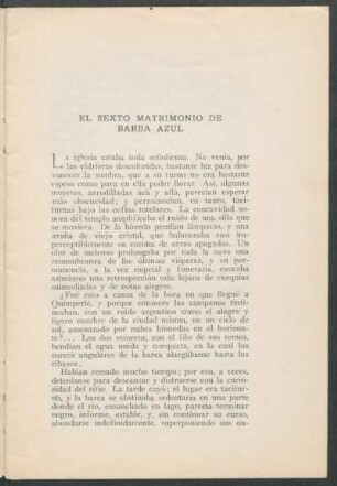El sexto matrimonio de Barba Azul