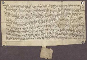 Gültverschreibung des Hans Schönharr, Bürger zu Ispringen, über 20 Pfund Heller Hauptgut, für das er jährlich einen Pfund Heller an das Frauenkloster zu Pforzheim zahlt.