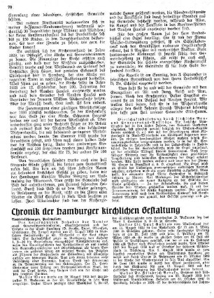 Chronik der hamburger kirchlichen Gestaltung
