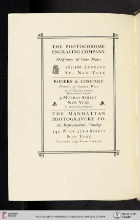 Rogers & Company [Printers of Camera Work]