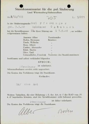 Pfenninger, Karl