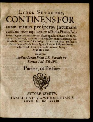 2: Continens Fortunae minus prosperae ...
