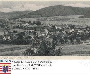 Höchst im Odenwald, Panorama mit Burg Breuberg