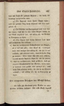 Die erregenden Ursachen der Wechselfieber.