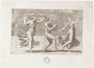 Tanz von drei Bacchantinnen und drei Faunen (2 Bl. zusammengehörig)