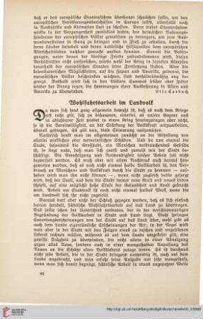30: Wohlfahrtsarbeit im Landvolk