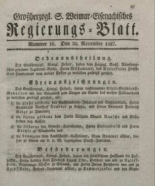 Nr. 16 : 30. November 1827