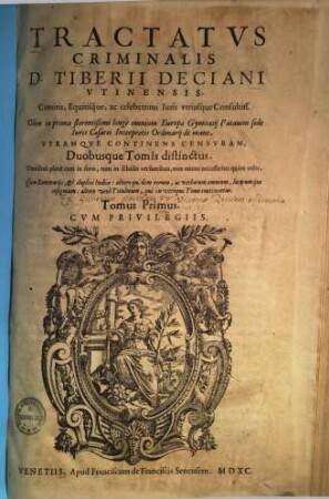 Tractatus criminalis, 1