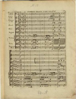 Partition Des Symphonies D'HAYDN Ouvrage Proposé Souscription. 13. [H 1,93]. - 44 S.
