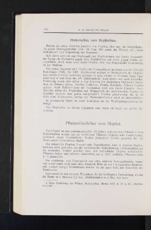 Historisches vom Hopfenbau.