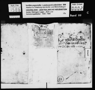 Lager- und Gültbuch über Hohebach mit Eisenhutsrot, Heßlachshof und Wendischenhof.
