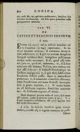 Cap. VI. De Caussis Et Remediis Errorum