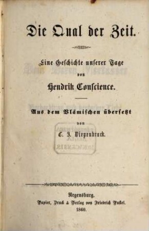 Die Qual der Zeit : eine Geschichte unserer Tage