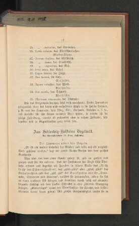 Aus Schleswig-Holsteins Vogelwelt.
