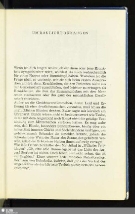 Um Das Licht Der Augen