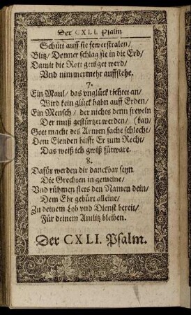 Der CXLI. Psalm. - Der CXLI. Psalm.