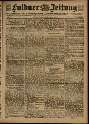 Ausgabe vom Montag, den 23. Februar 1903.