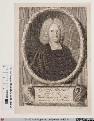 Bildnis Georg Michael Laurentius (Laurentii, Lorenz)