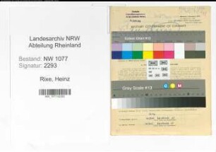 Entnazifizierung Heinz Rixe , geb. 30.04.1920 (Tischler)